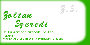 zoltan szeredi business card