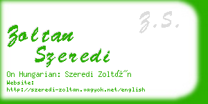 zoltan szeredi business card